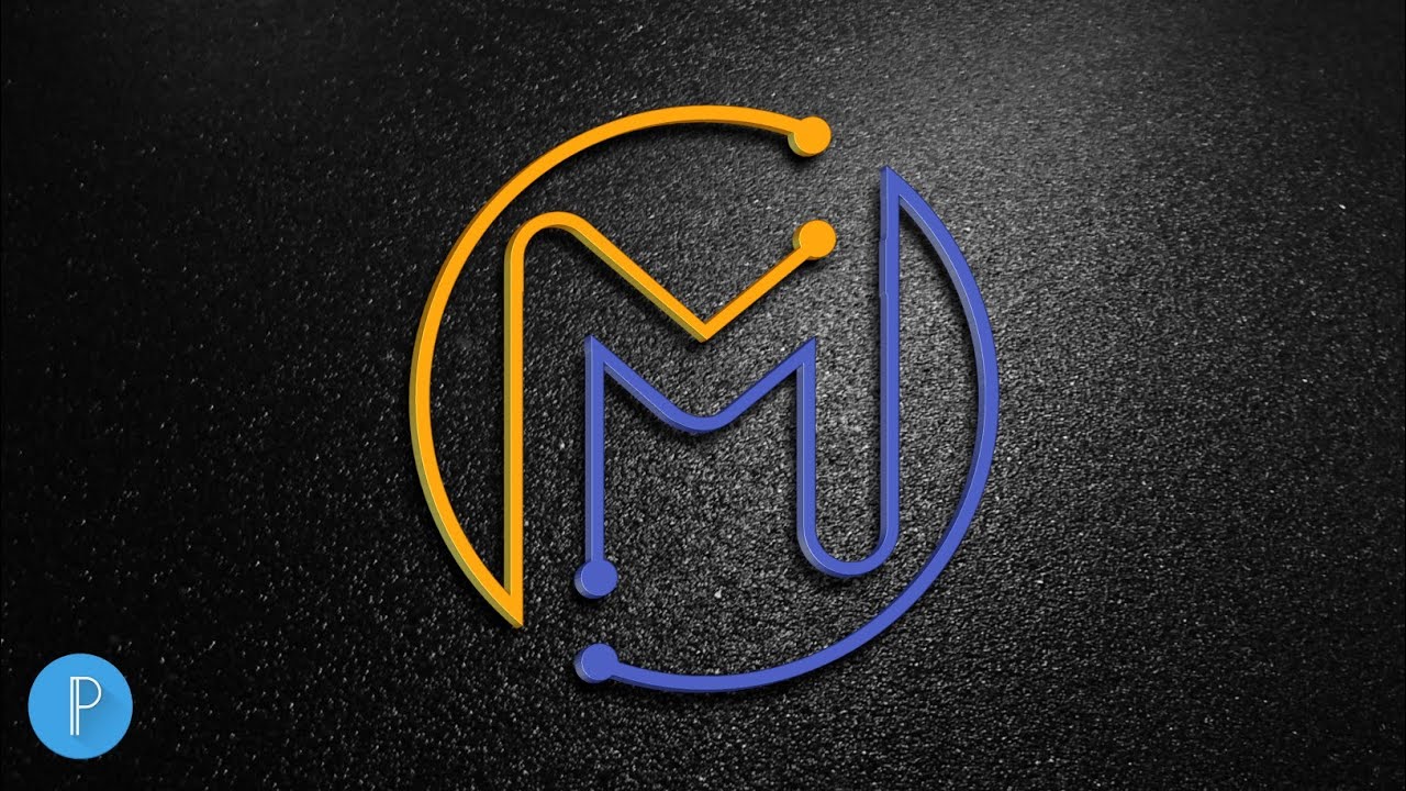 professional ''M'' logo design on android mobile, Pixellab tutorial [[ASRAFUL ART]]