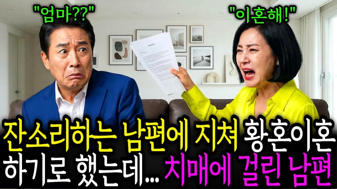 은퇴후 하루종일 잔소리하는 남편에 지쳐 황혼이혼을 하자고 했는데..치매에 걸린남편...       노후사연 ㅣ시니어사연 ㅣ사연채널 ㅣ오디오북