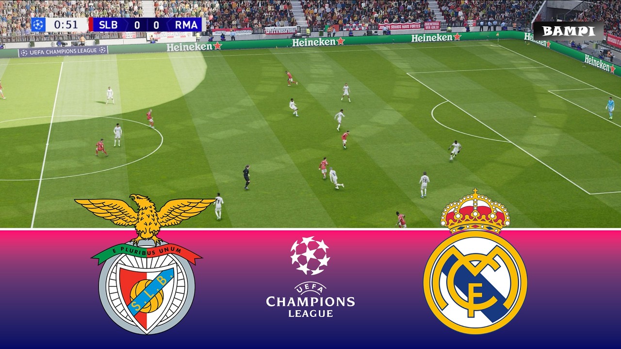 Benfica vs Real Madrid - UEFA Champions League 2026 / Full Match All Goals / PES 21 Gameplay