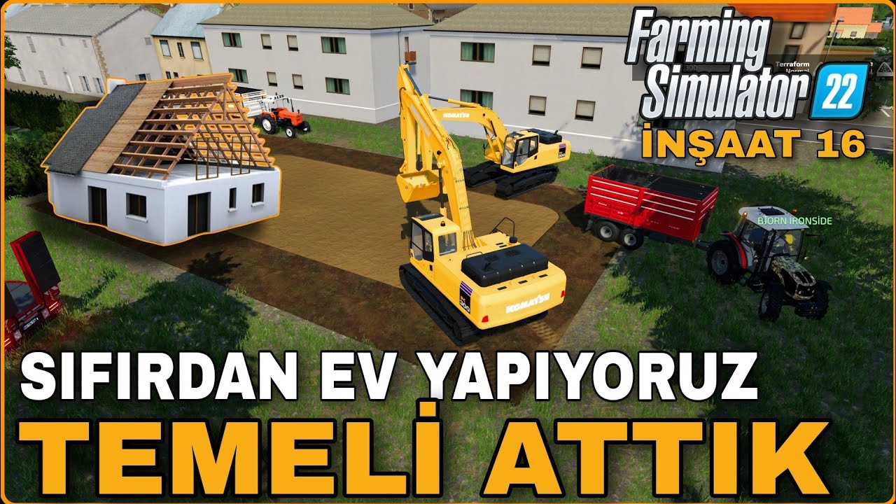SIFIRDAN EV YAPIYORUZ | İLK KEZ KANALİZASYON SİSTEMİ YAPACAĞIZ | FS22 İNŞAAT BÖLÜM 16 #construction