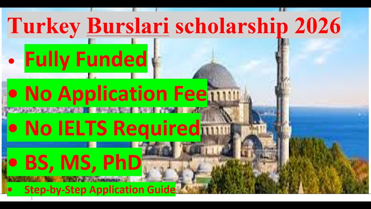 Fully Funded Turkey Scholarships 2026 | No IELTS, No Application Fee Required