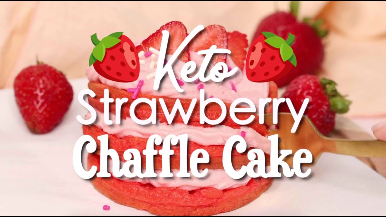 Keto Strawberry Cake Chaffle Recipe