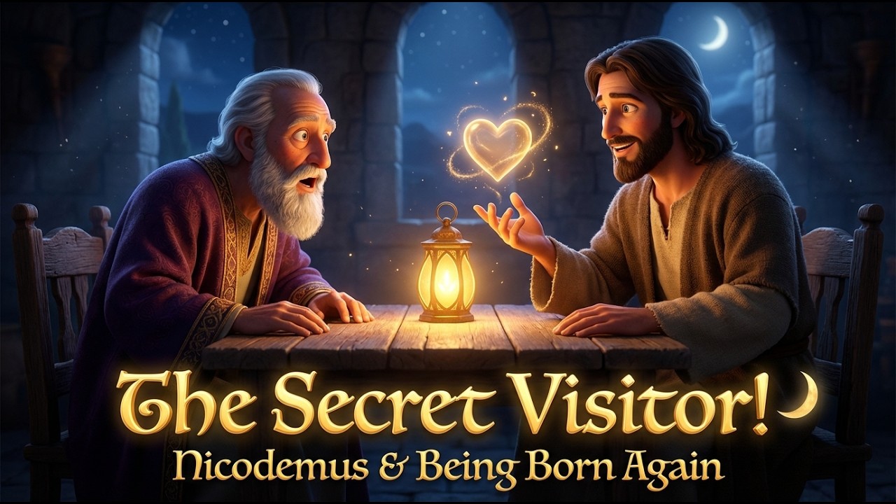 The Secret Visitor! 🌙 Nicodemus & Being Born Again | Bible Stories