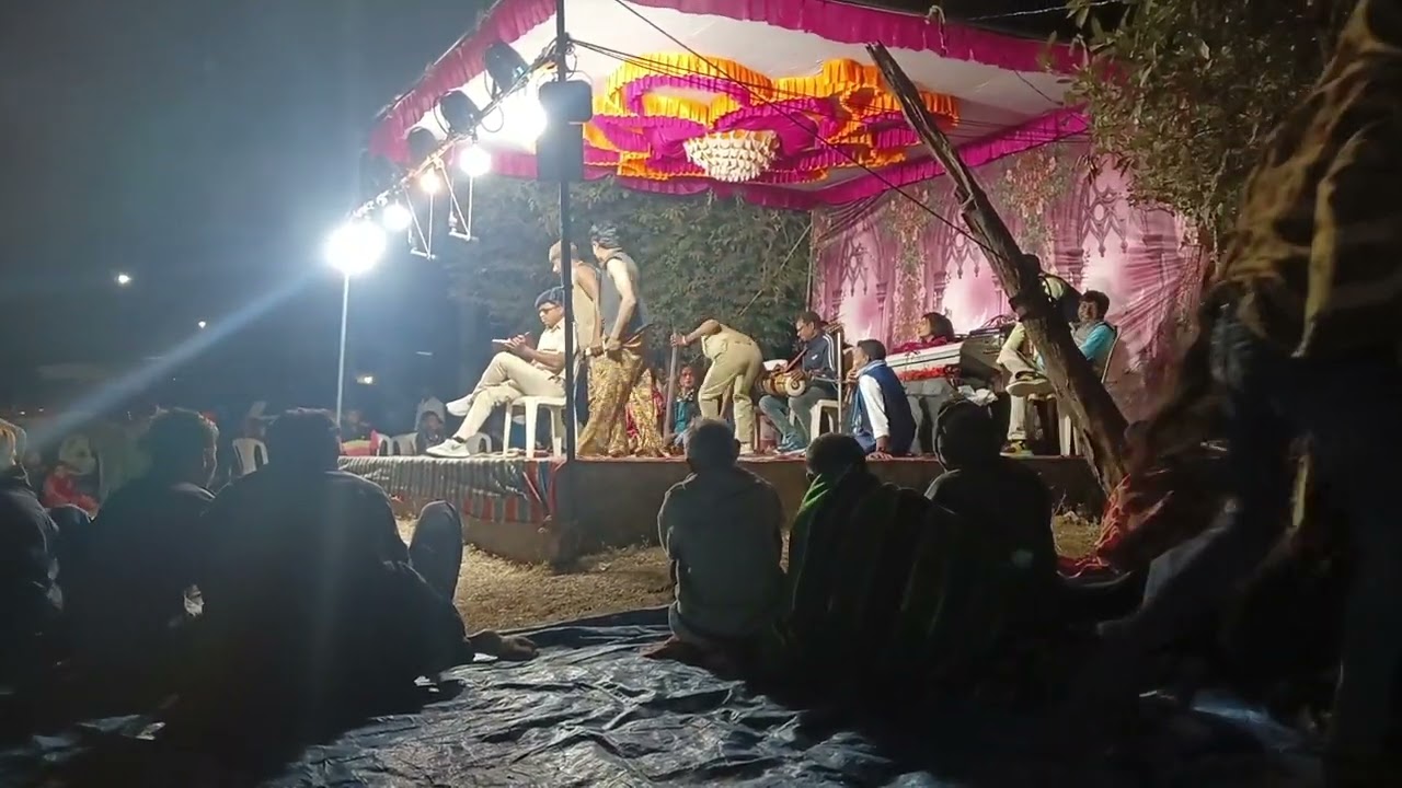 डांगी तमाशा पार्टी धुडा at... Dhong  पोलीस वाली comedy चंदू और पांडू की ll रंगबाजी ll😄😁