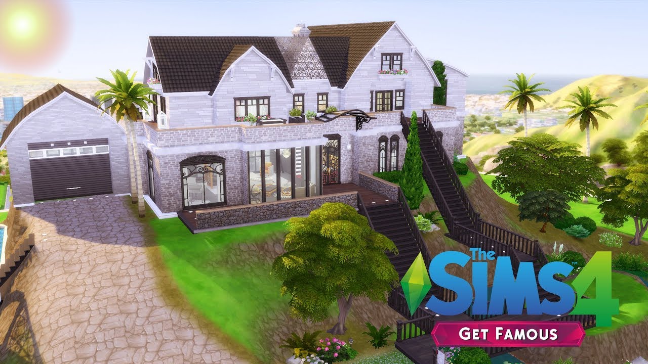 The Sims 4 - The Movie Star Mansion! 2/2(House Build) Get Famous