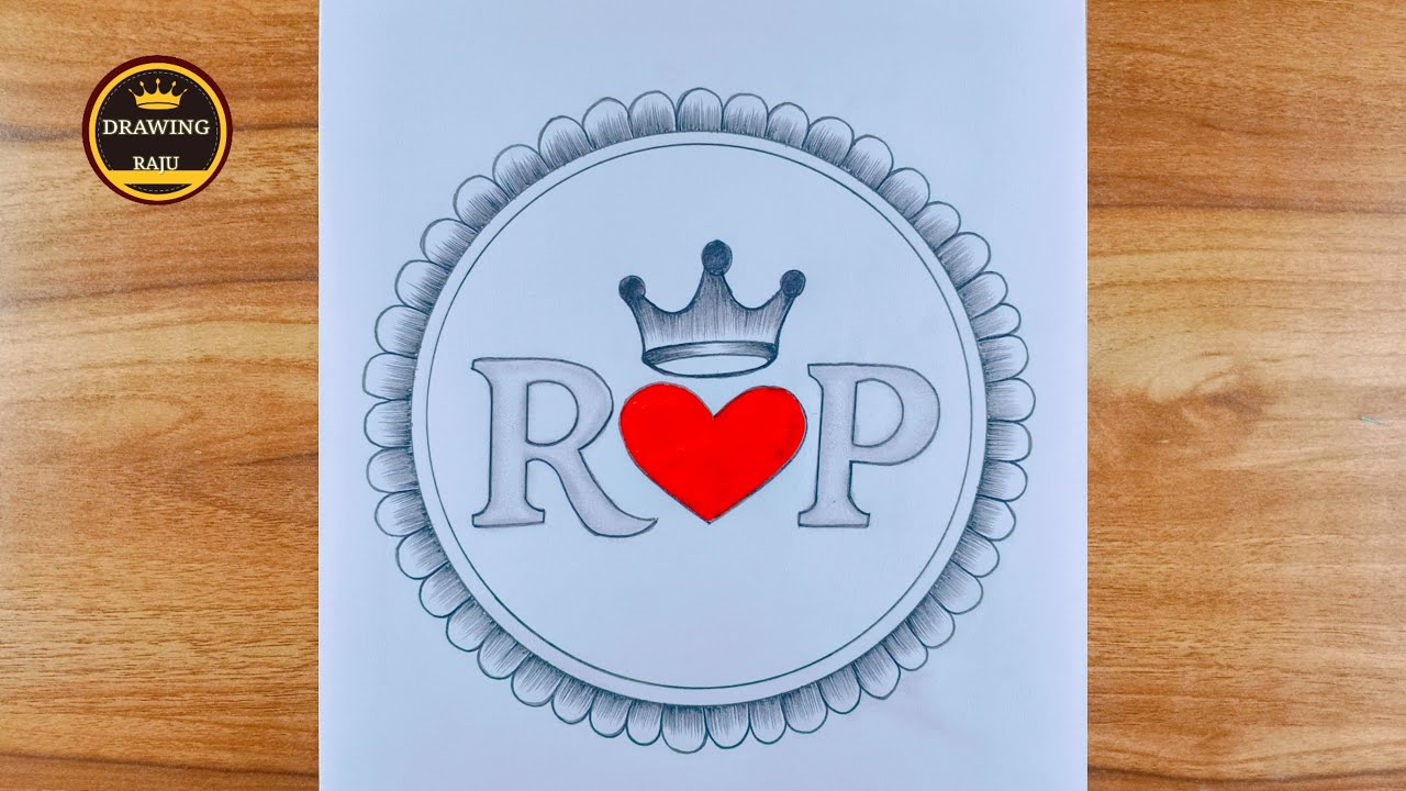 The Most Beautiful R❤️P Couple letter circle drawing||easy R+P letter drawing with pencil sketch 