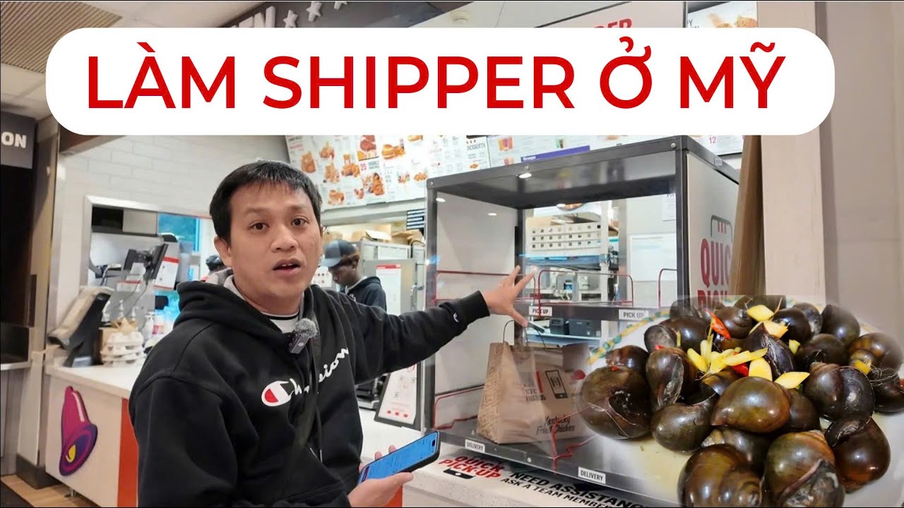 Chạy GIAO HÀNG tại Mỹ đi chợ Việt mua ốc bươu Việt Nam ăn thử và cái kết