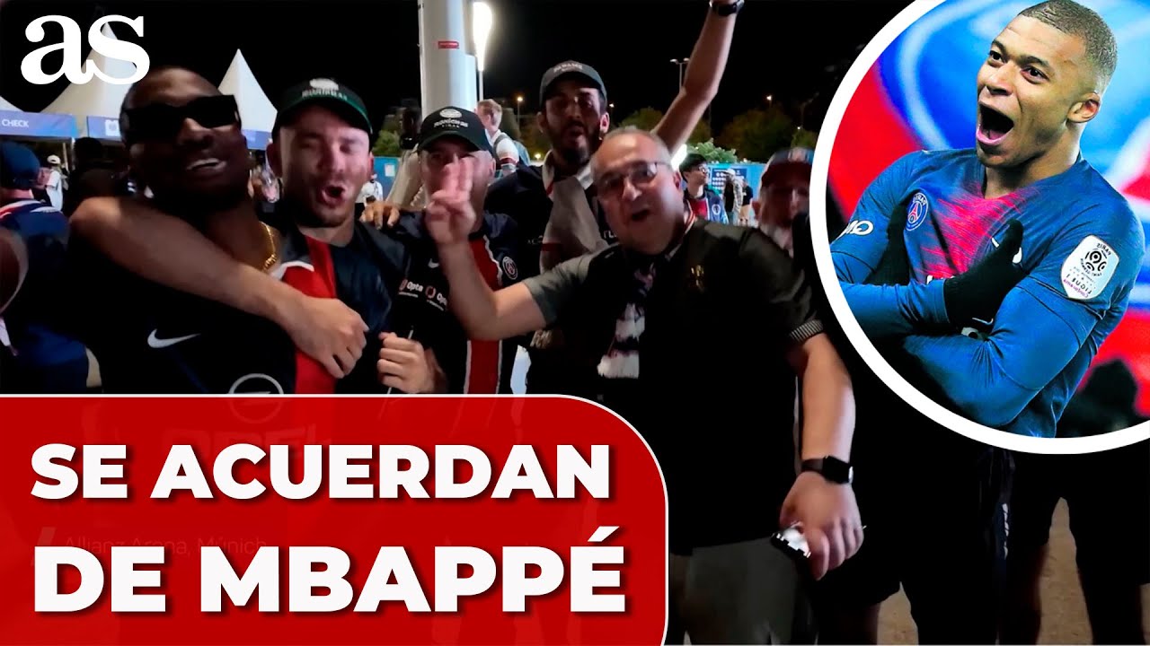 Los AFICIONADOS del PSG se acuerdan de MBAPPÉ en la celebración de la CHAMPIONS | PSG 5 - INTER 0