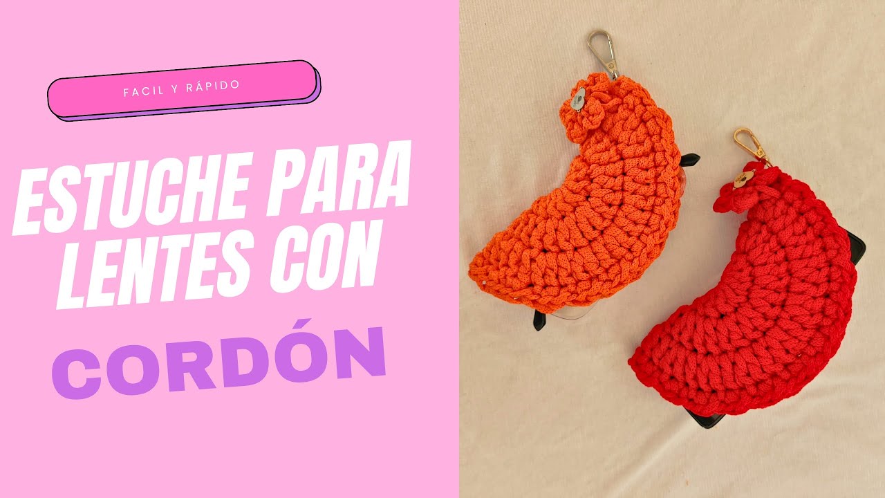 Facil y Rápido de hacer, Porta Óculos/ Estuche para Lentes #crochet #tutorial #case #aprende 