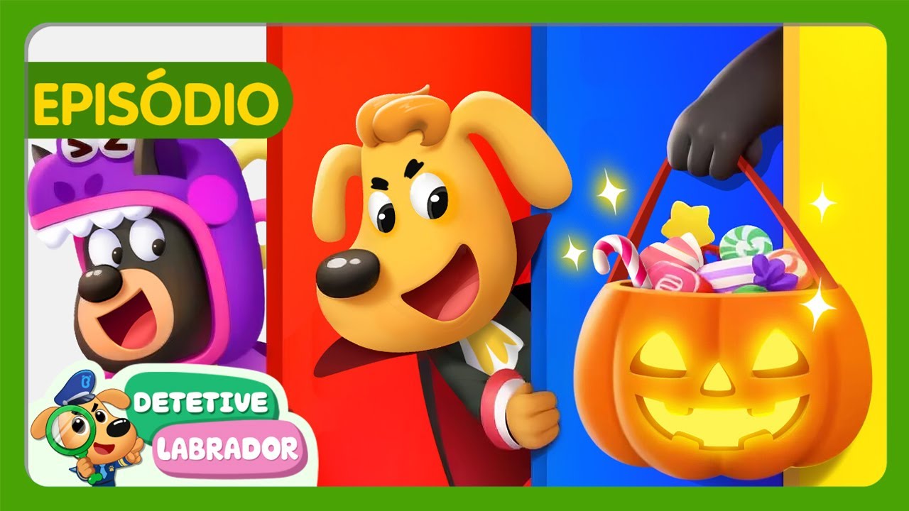 🎃 ✨ Noite de Halloween 🍬 NOVO Episódio Completo do Detetive Labrador 🔍 Desenho Animado