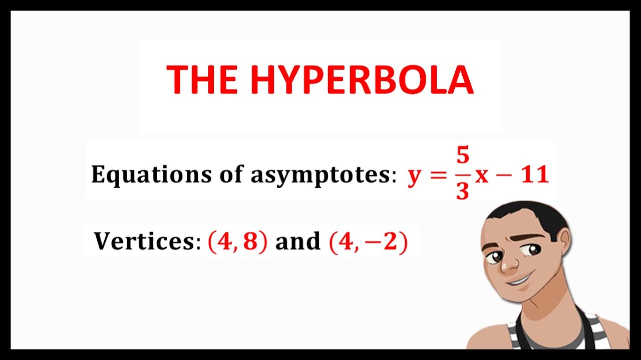 ГИПЕРБОЛА: НАХОЖДЕНИЕ СТАНДАРТНОГО УРАВНЕНИЯ С ЗАДАННЫМИ ВЕРШИНАМИ И УРАВНЕНИЕМ АСИМПТОТ.