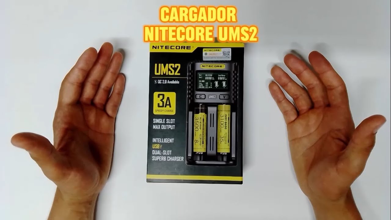 ⚡Cargador Baterías Nitecore UMS2⚡ #nitecore #batterycharger #18650 #21700 #26650 #nimh #liion