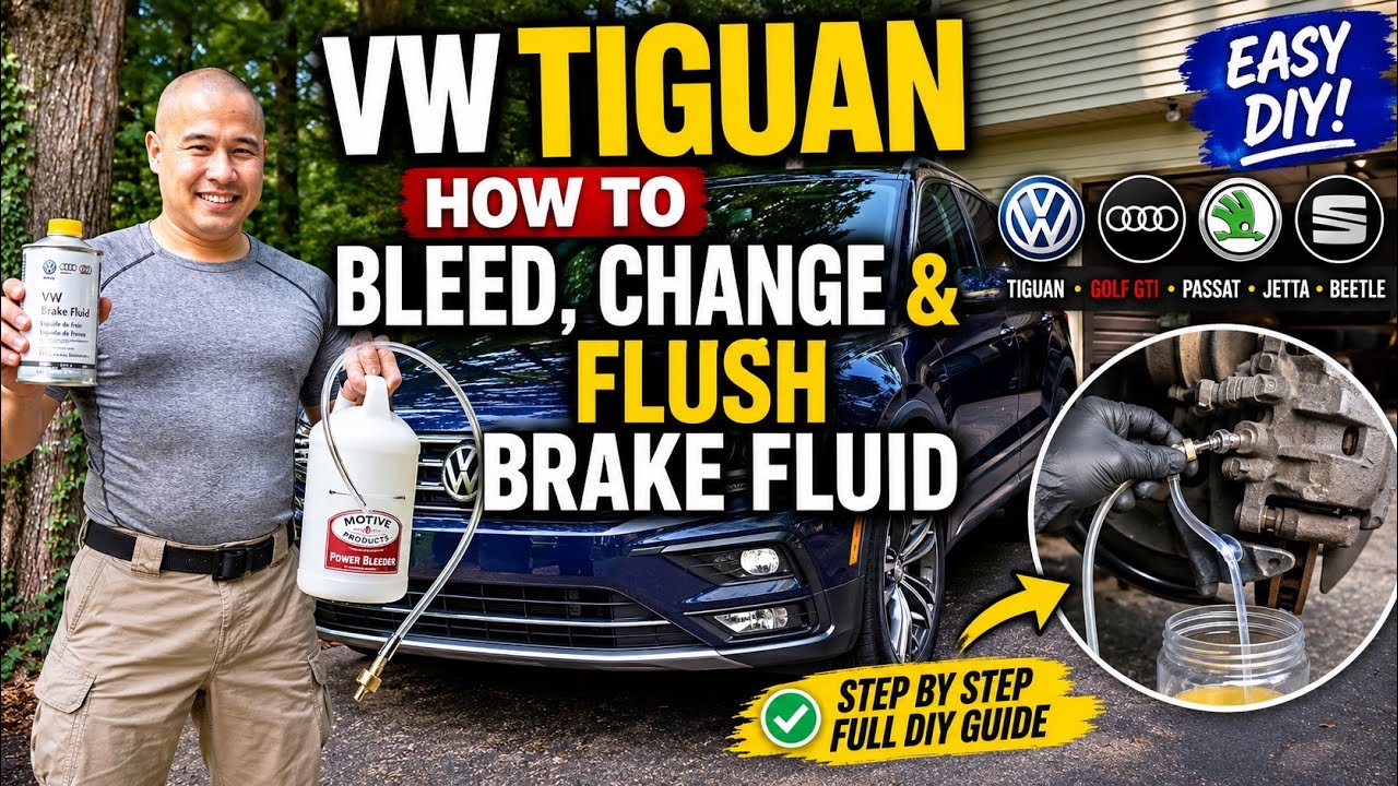 VW/Volkswagen/Audi Tiguan, Golf GTI, Passat, Jetta, Beetle How to Bleed, Change & Flush Brake Fluid