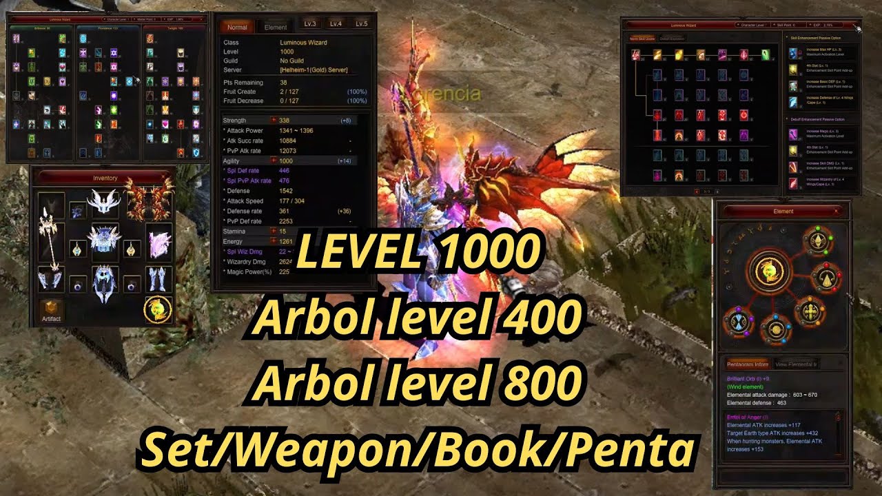 Mu Online: Llegamos a level 1000 WW. Stats / Arbol 400 /Arbol 800/ Sets Weapon Penta