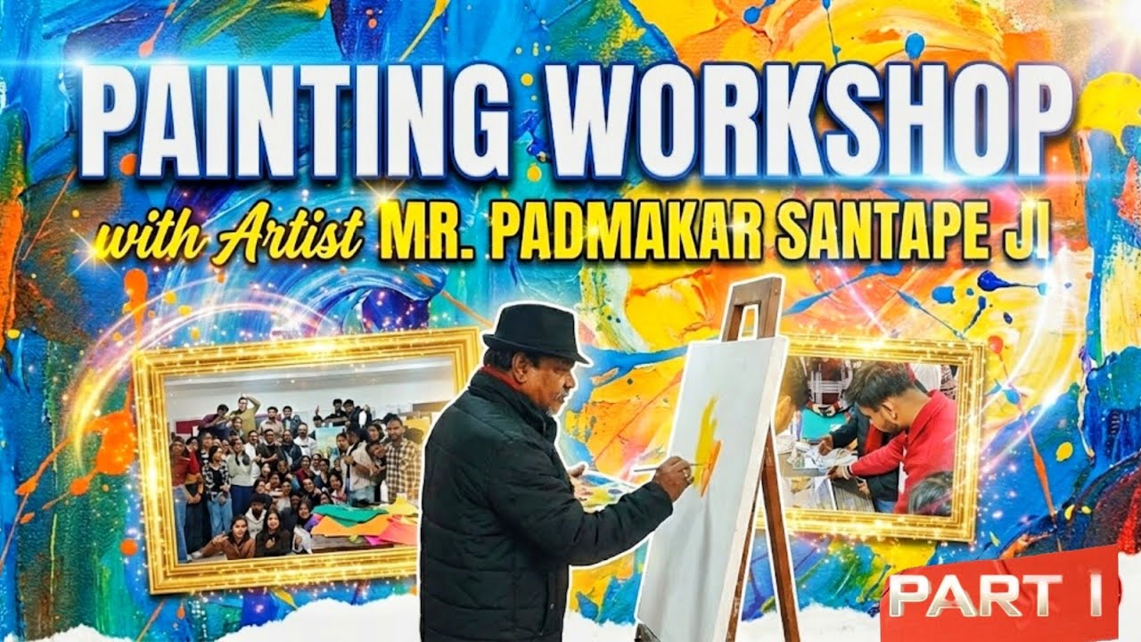 #painting  and #collageart making #workshop / mr . Padmakar santape ji / PART : 1 