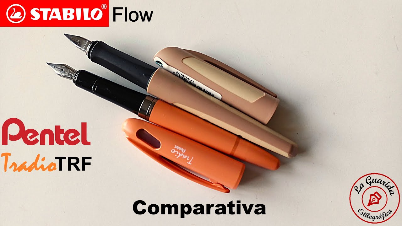 Pentel Tradio TRF vs Stabilo Flow - Plumín con hombros frente a plumín con alas