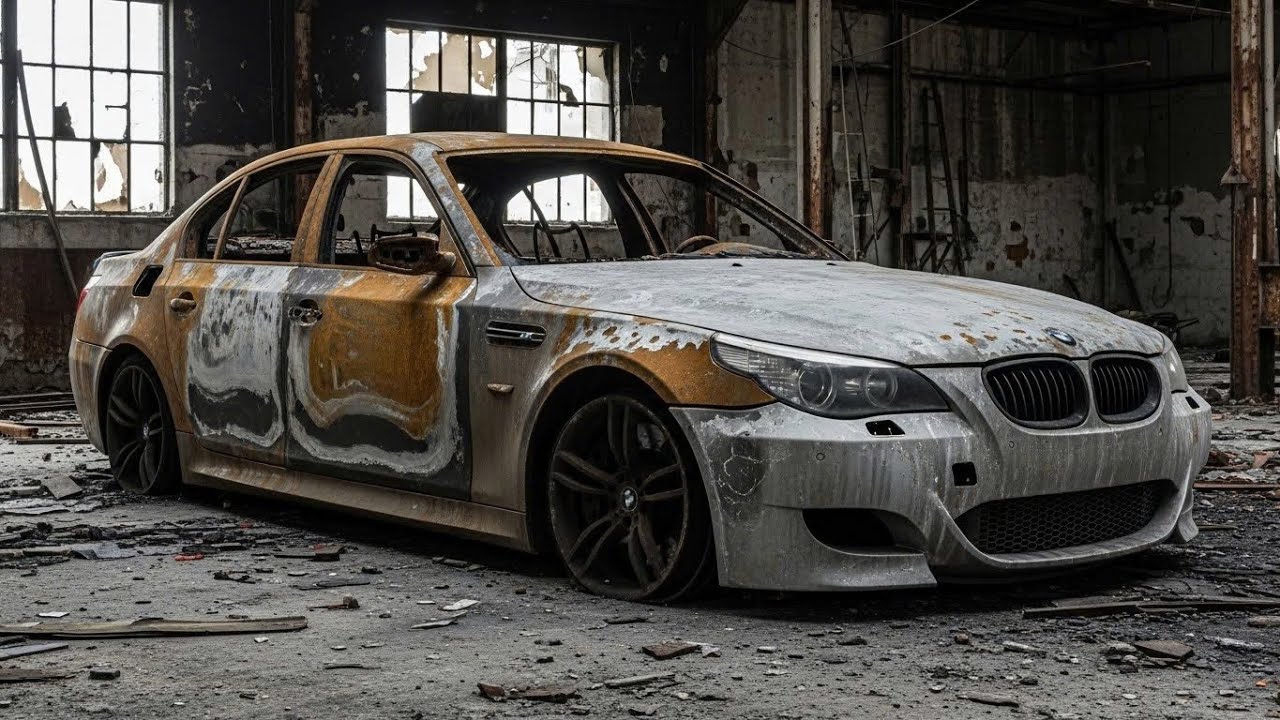 黒焦げの廃車が新車に蘇る。BMW M5 フルレストア