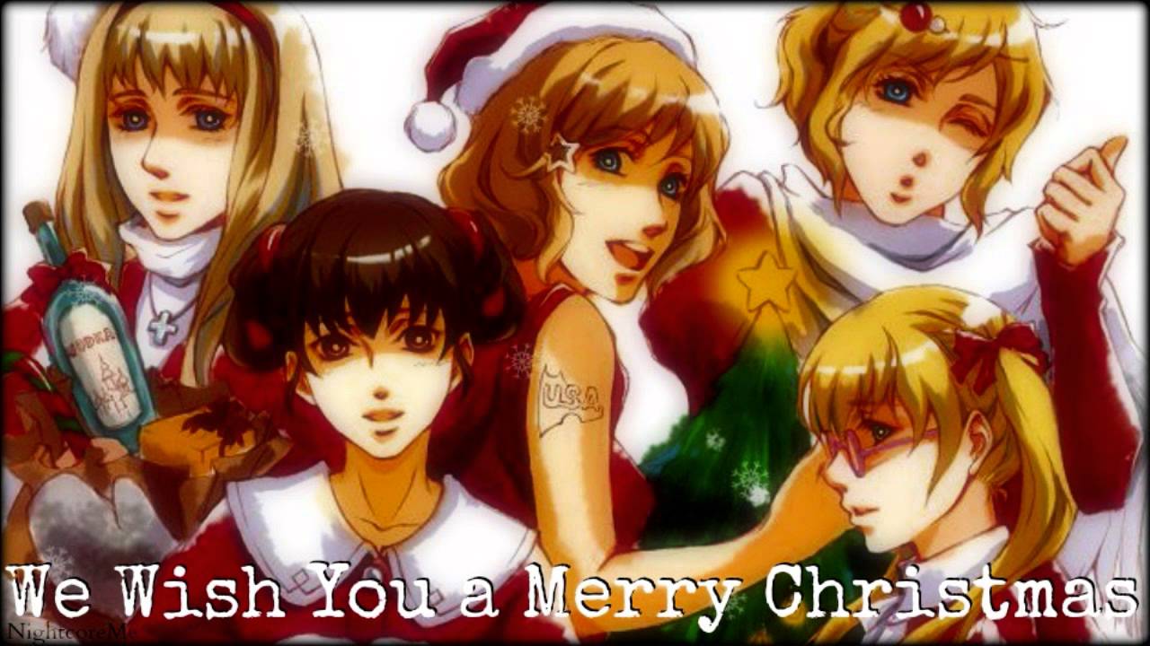HD | Hetalia Nightcore - We Wish You A Merry Christmas