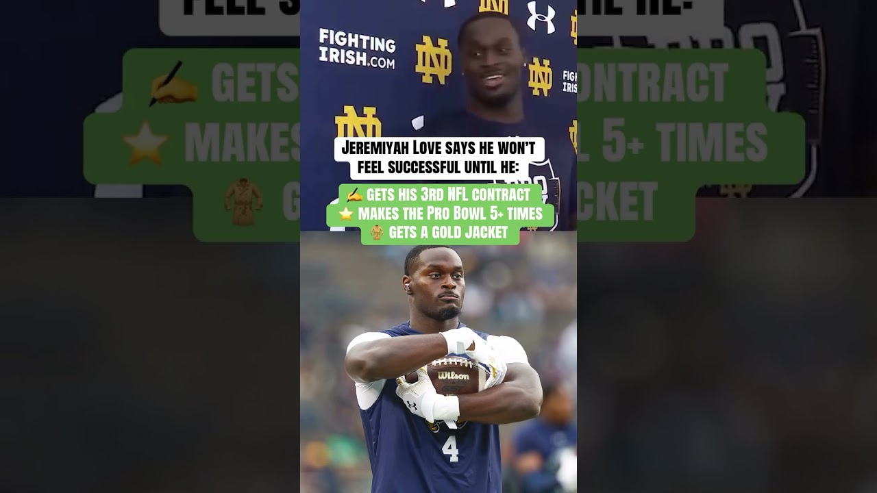 Jeremiyah Love Lists His NFL Goals 🏈