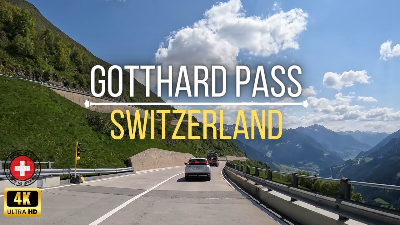 Gotthard Pass - G&ouml;schenen - Airolo - Switzerland - Driving Tour 4K