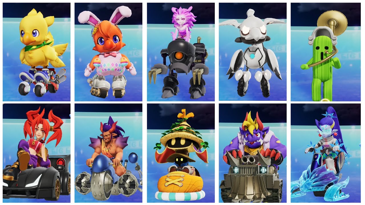 Chocobo GP(チョコボGP) - All Characters(including Ride and customize)#チョコボGP#ChocoboGP#switch