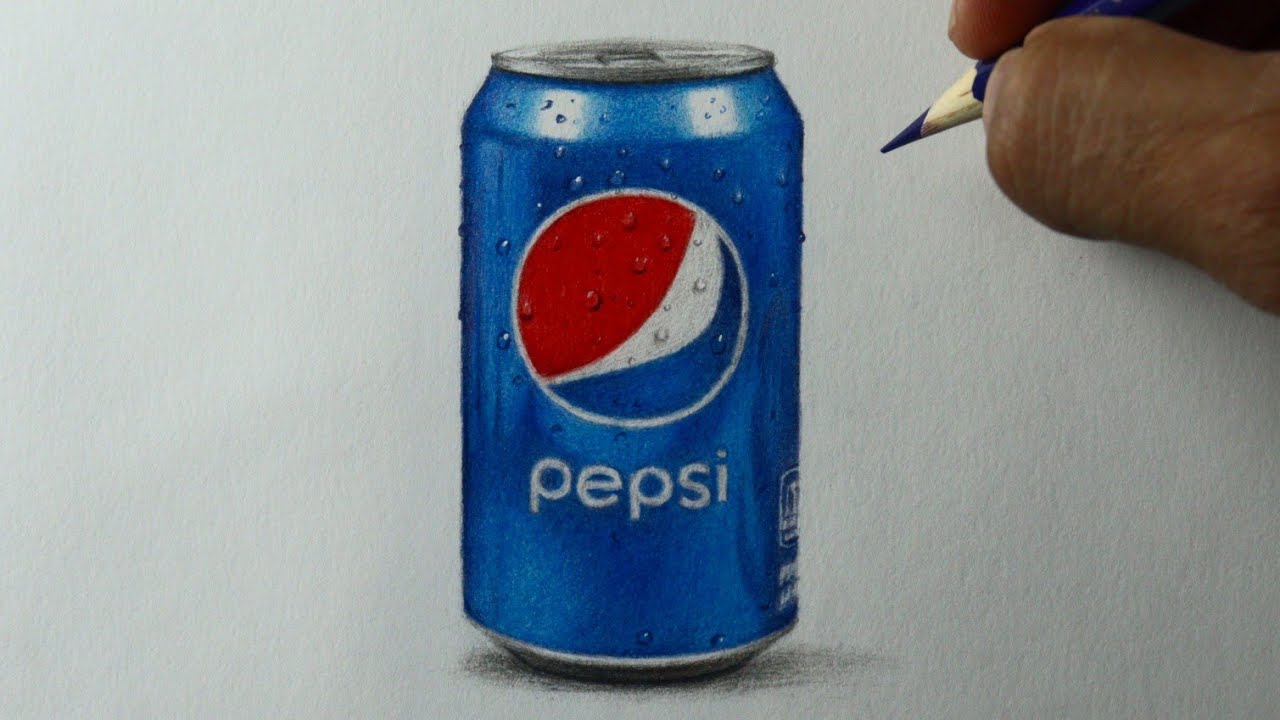 Como desenhar uma Lata de Pepsi PASSO A PASSO narrado