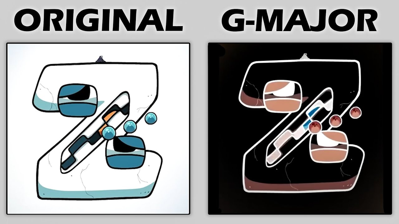 Original vs Alphabet Lore in G-Major Comparison #8