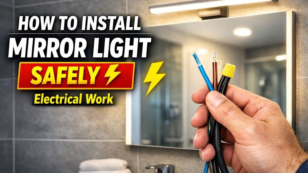 How to Install Mirror Light Safely | Electrical Work 