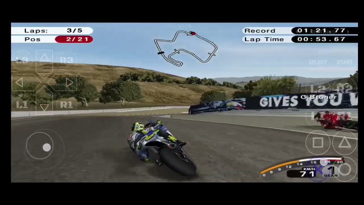 Gameplay motogp 07 Laguna Seca 