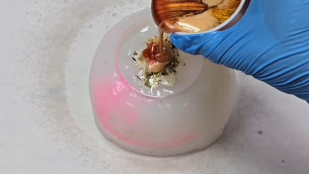 Pressed Flower and Resin Bowl