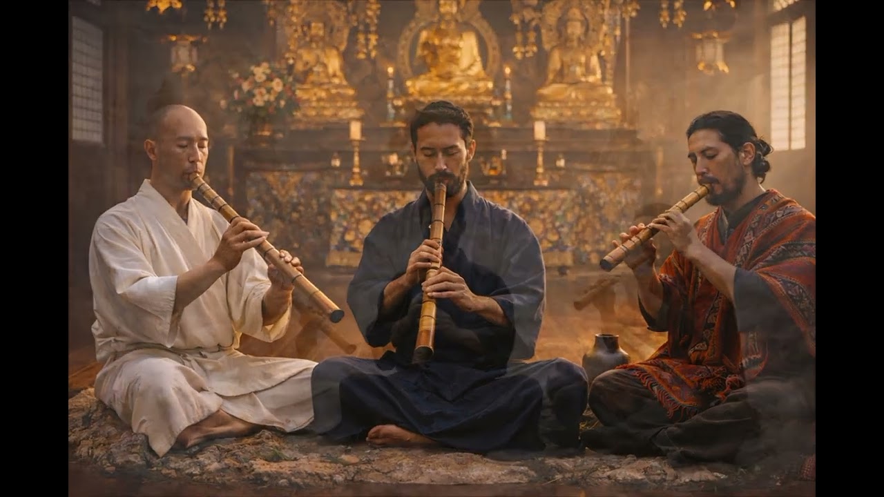 Viaje Musical Espiritual 🌌 Flauta, Shakuhachi y Quena | Paz, Meditación y Conciencia
