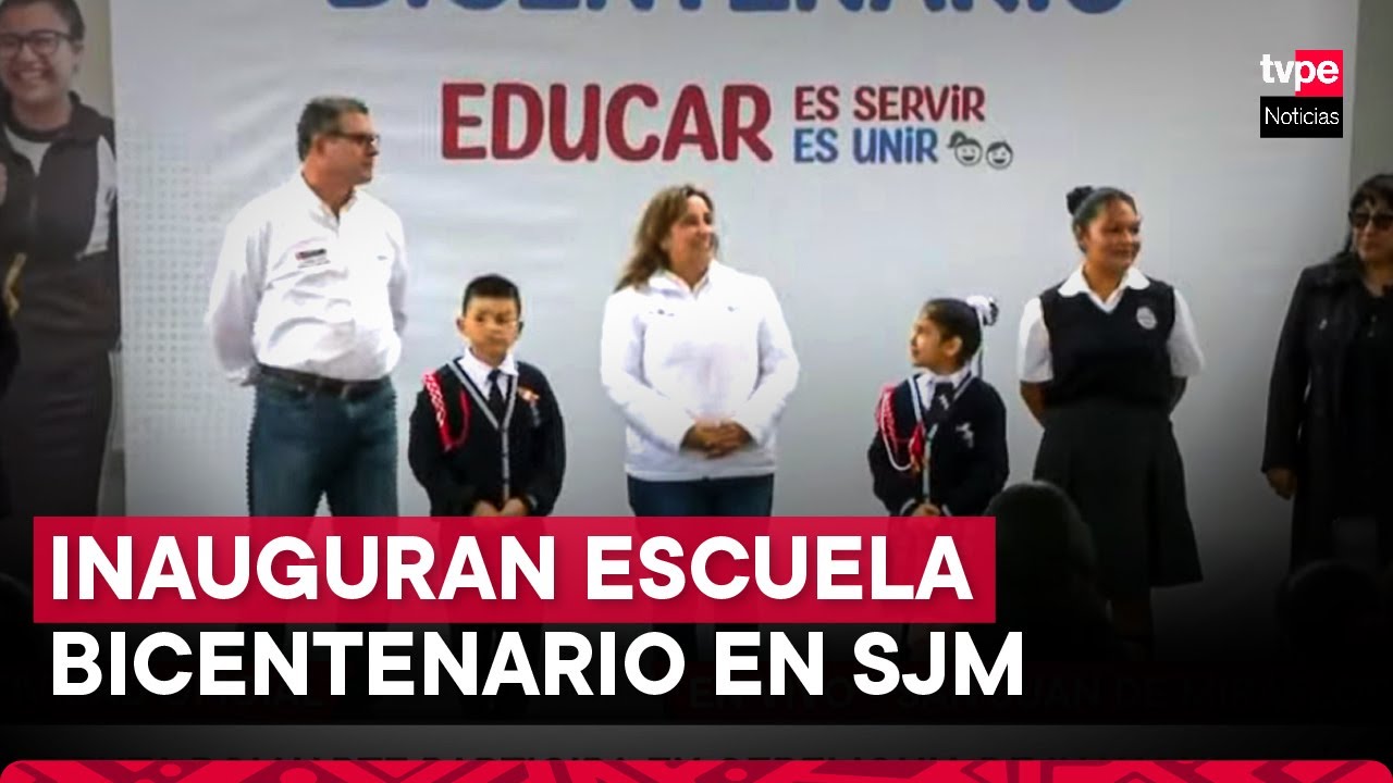 Presidenta Boluarte participó en inauguración de escuela Bicentenario en San Juan de Miraflores