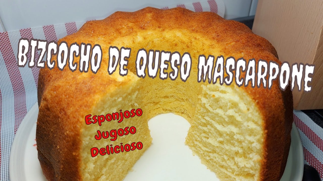 BIZCOCHO de queso MASCARPONE 🥮🧀 | JUGOSO y muy ESPONJOSO