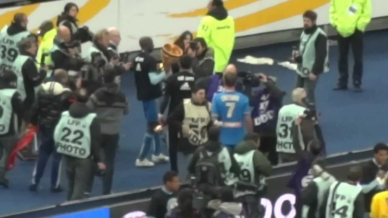 Finale Coupe de la Ligue 2012 OL / OM : Tour d'honneur
