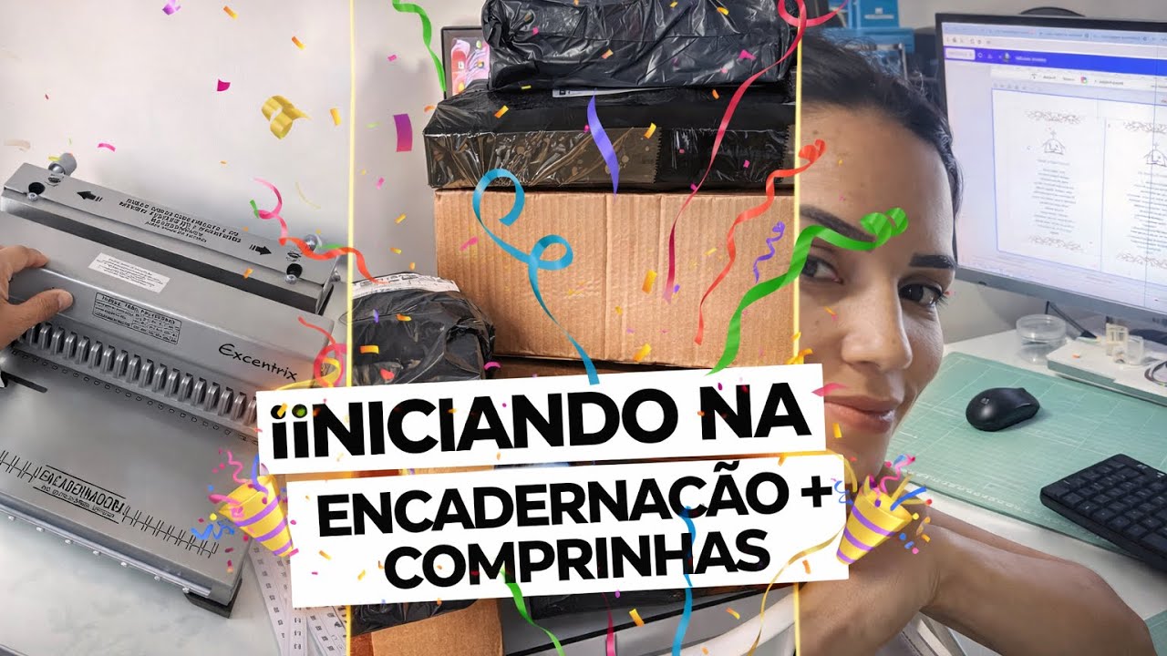 Série iniciando na encadernação: Comprei uma Excentrix, comprinhas na shopee para iniciar