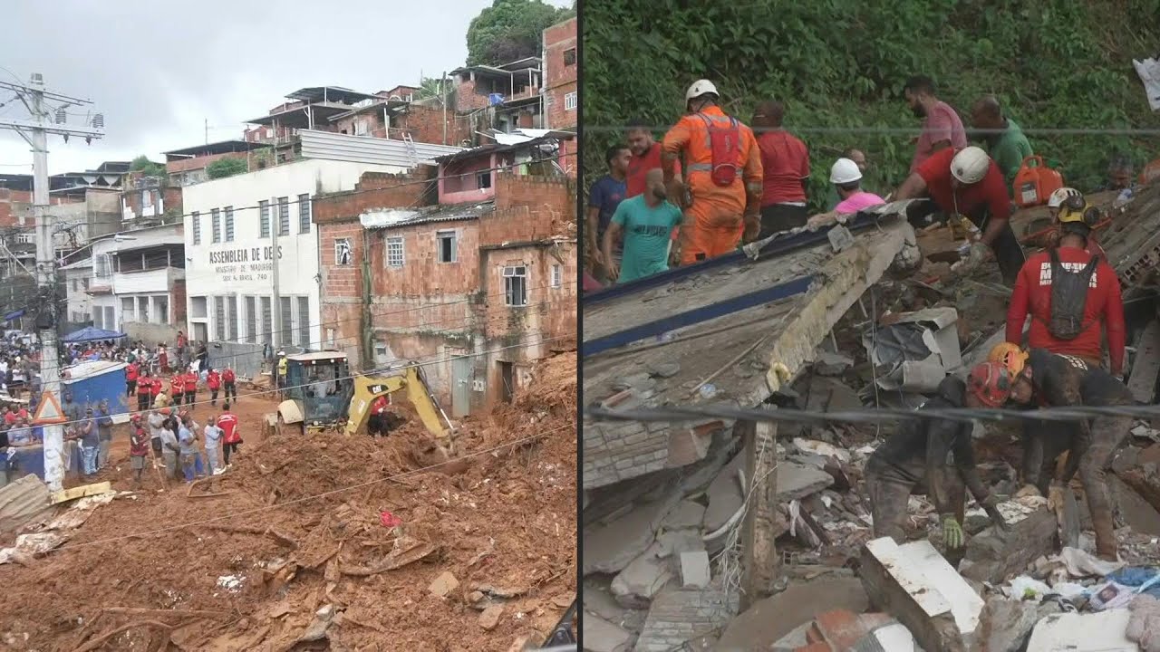 Firefighters search for people trapped in the mud and debris in Brazil | AFP
