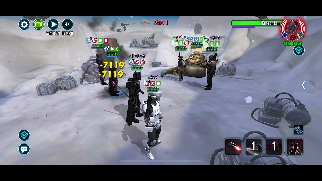 DT Moff Gideon lvl9 DC vs Jabba Boushh lvl9 DC | swgoh GAC 3v3 counter