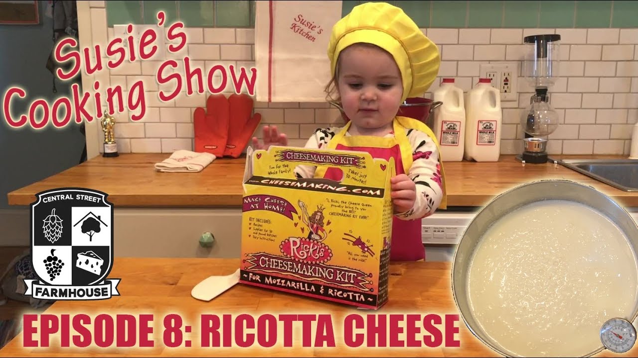 2 Year Old Makes Home Made Ricotta Cheese: Susie's Cooking Show Episode 8