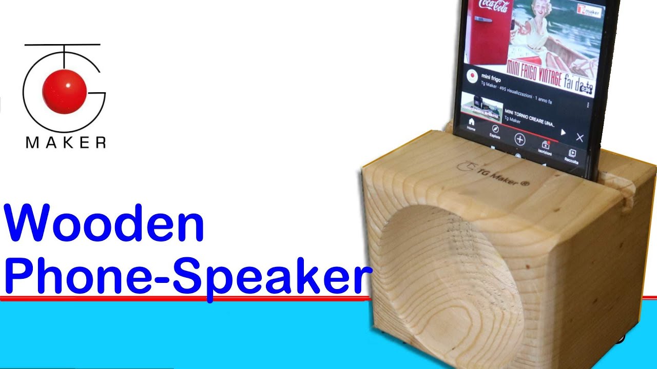 Costruire amplificatore passivo per smartphone - wooden phone speaker   DIY