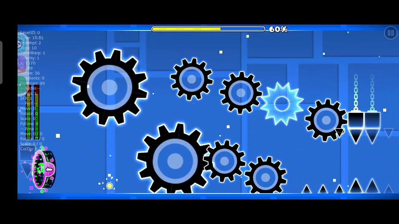 Tworzę poziom w geometry dash 😎.