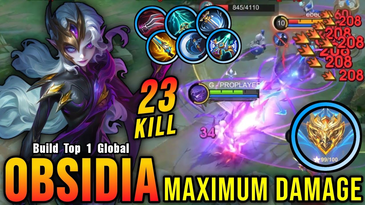 23 Kills!! Obsidia Maximum Damage Build!! - Build Top 1 Global Obsidia ~ MLBB