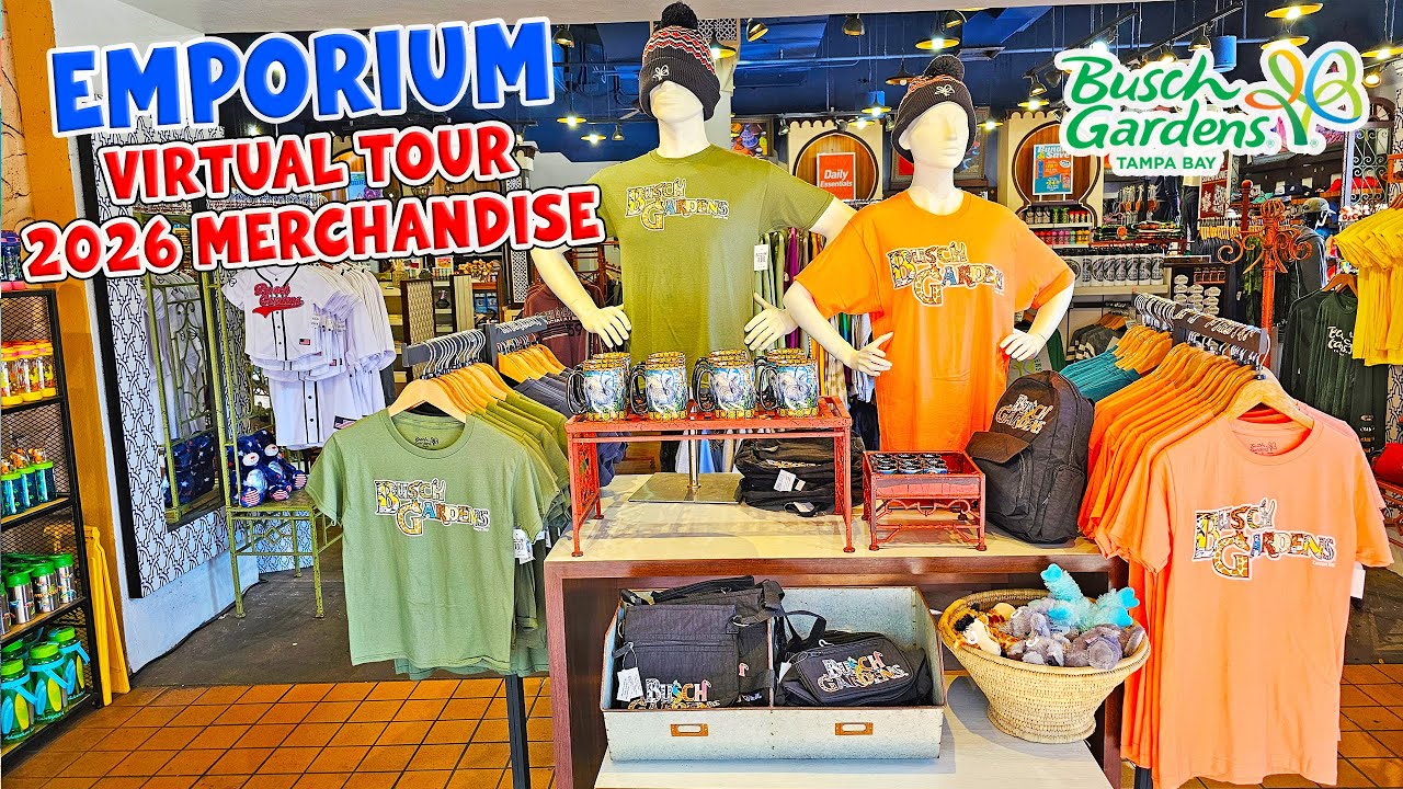 Emporium Shop Tour at Busch Gardens Tampa Bay | New 2026 Merchandise (Jan 2026) [4K]