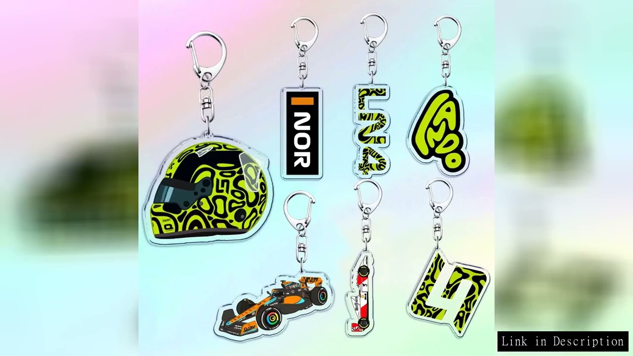 Fast Furious Racing Motorsport Keychain Llavero Accessories Bag Charms Lando Driver Keychains Women'