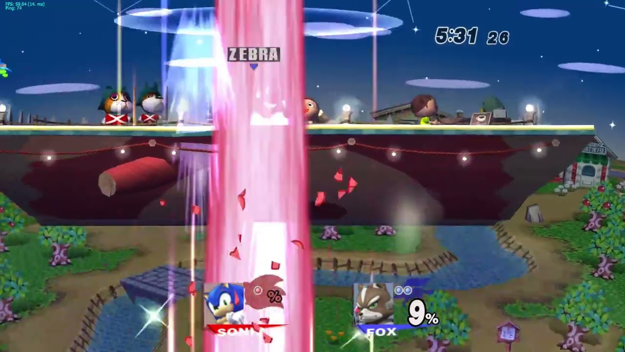 Smash n Crash 2: RR Top 4 Ratchet (Fox) vs Frisk (Sonic)! SSBB