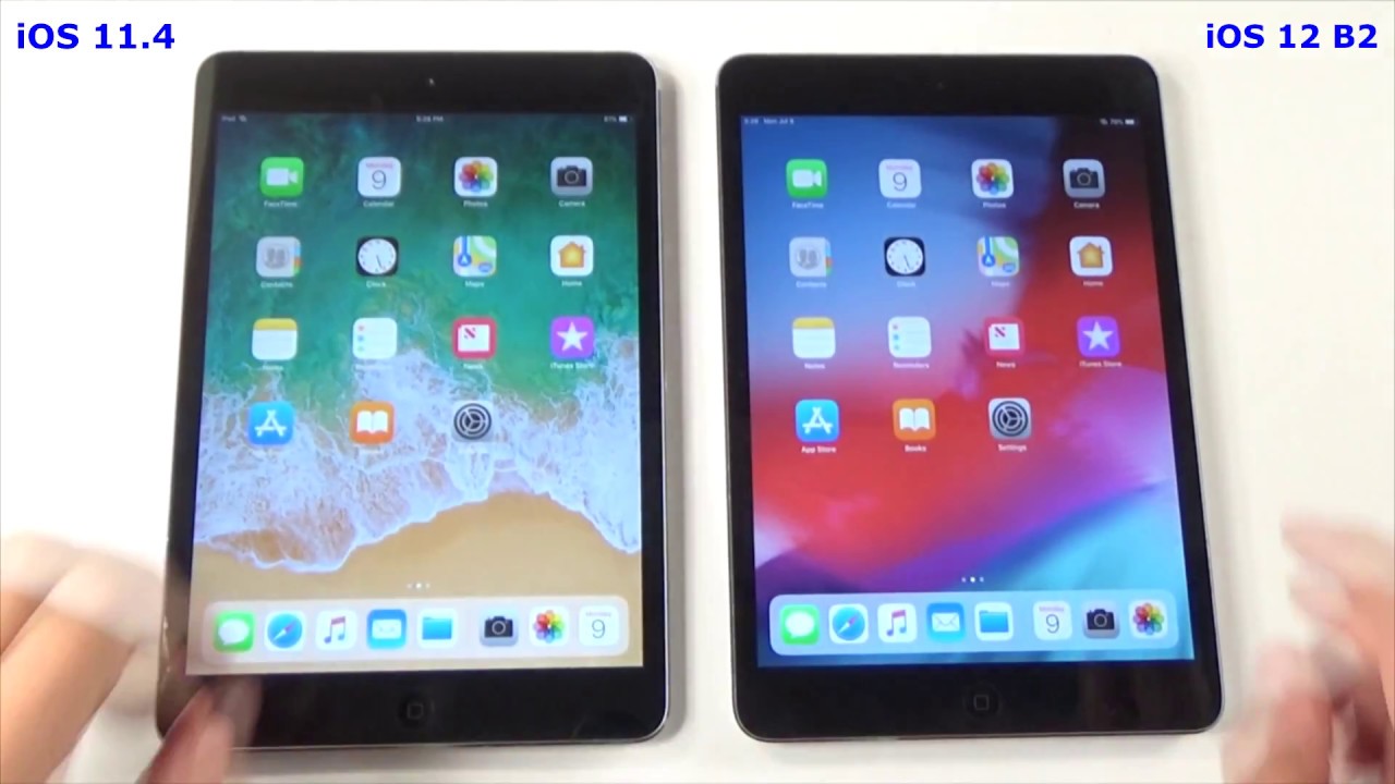 iPad mini 2 iOS 12 vs iOS 11.4