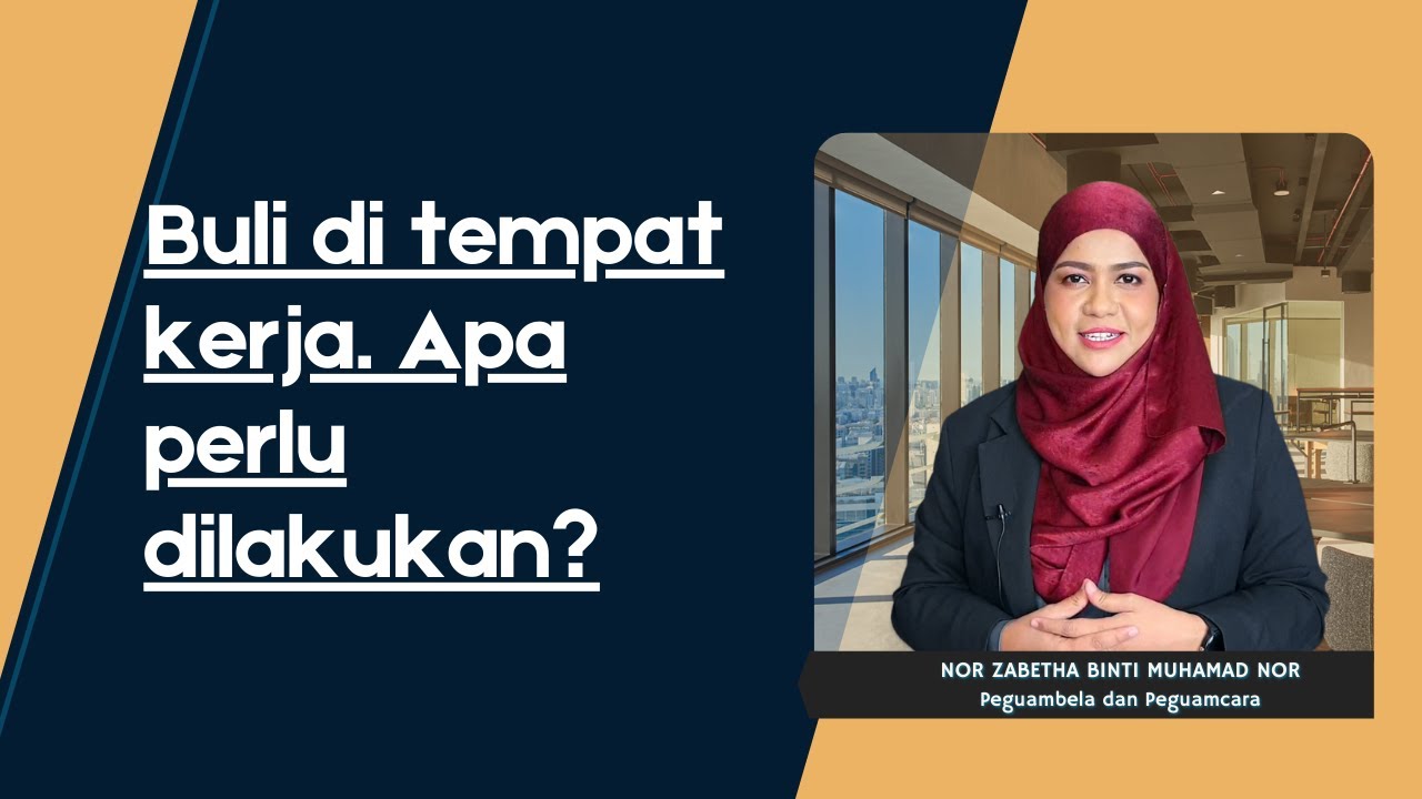 Buli ditempat kerja! Apa perlu anda buat?