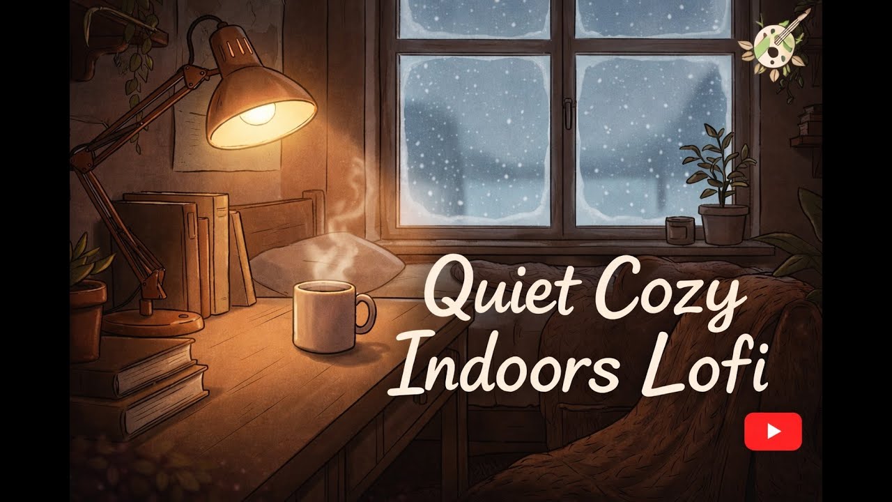 Quiet Cozy Indoors Lofi ☕ Warm Winter Beats for Relaxing, Studying & Sleeping