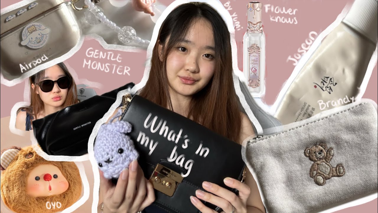 What's in my bag 2025🧸: daily essentials, MK, cute keychains, favs