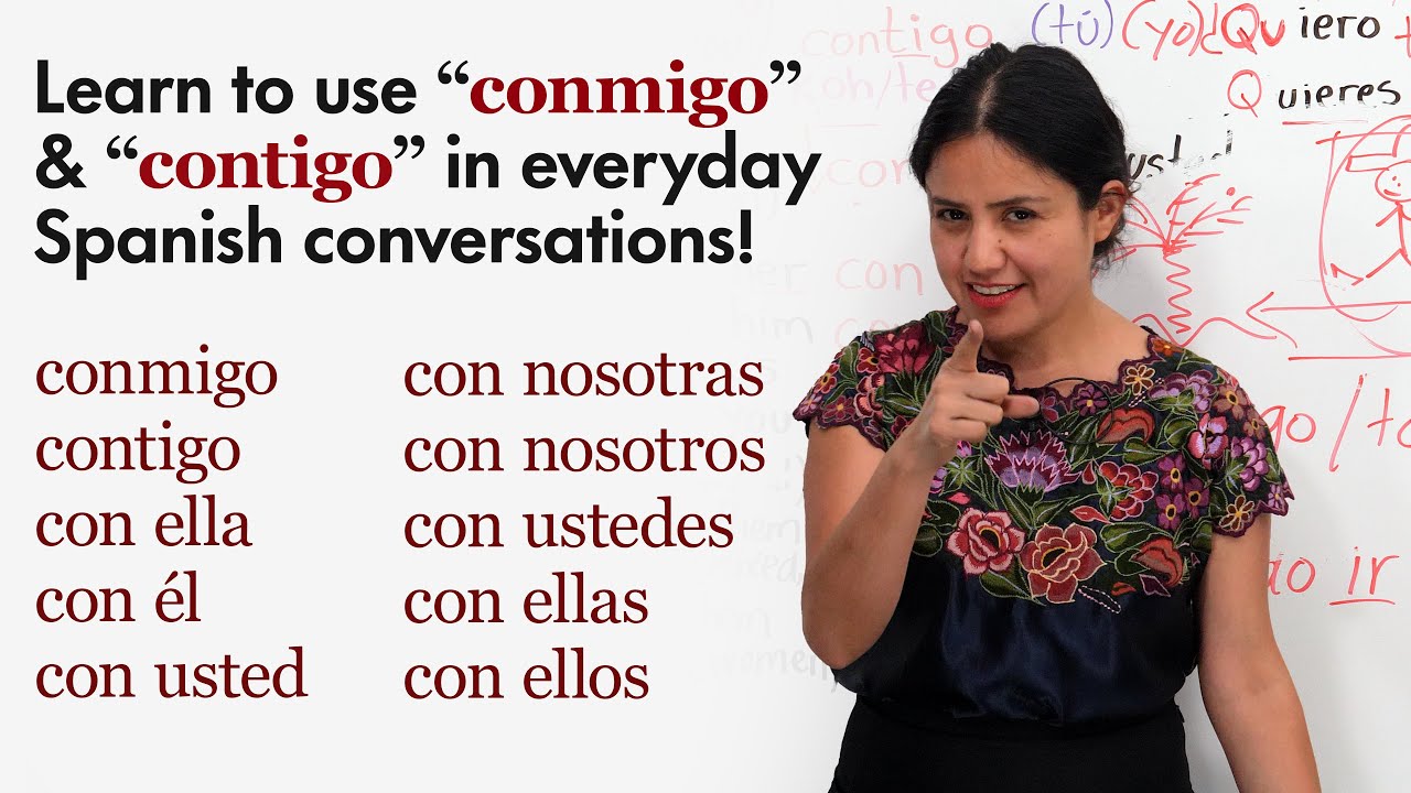 Как использовать «conmigo» и «contigo» в вопросах и ответах на испанском языке! (Читайте описание...
