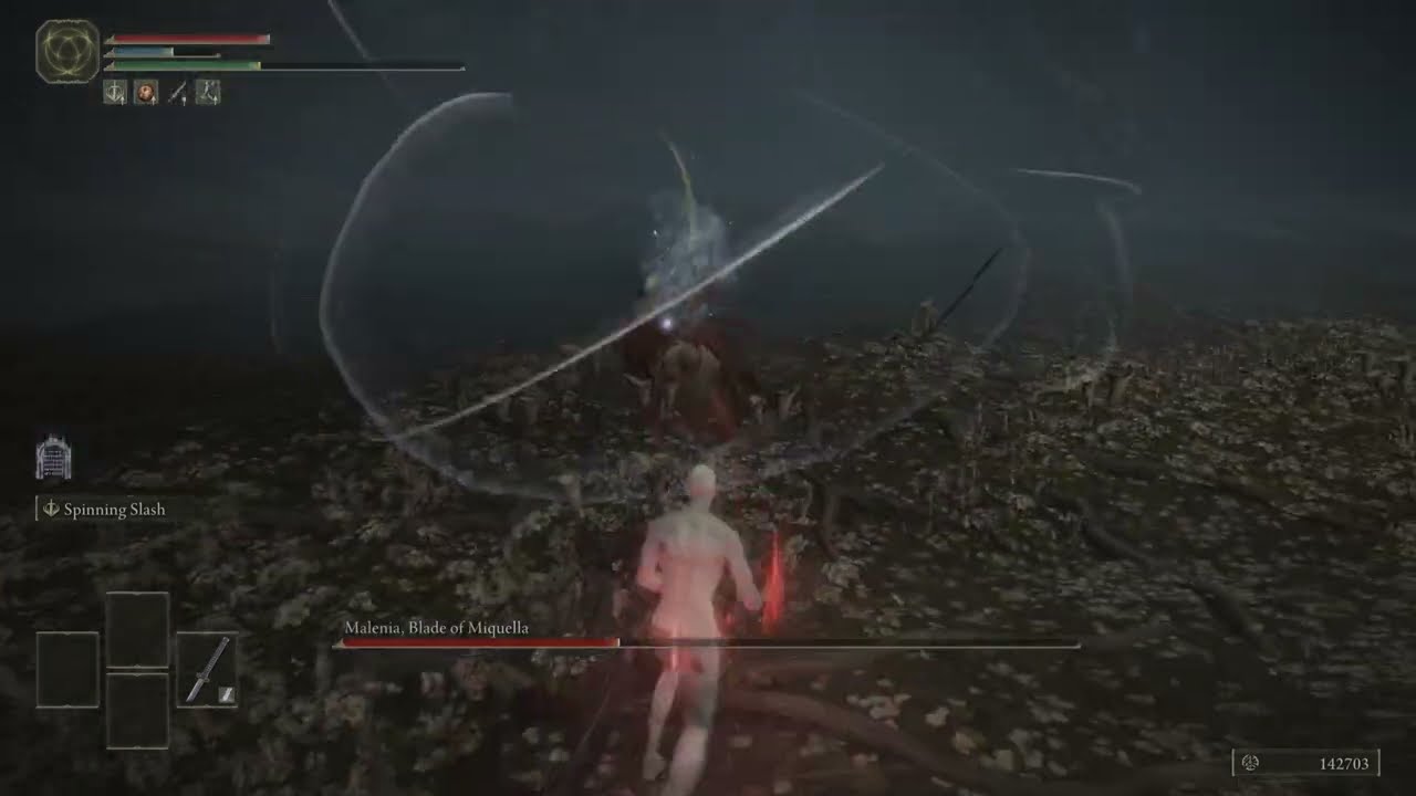 Malenia done quick hitless - Nagakiba - no buffs/parry - RL140